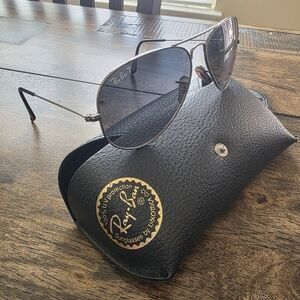 Ray-Ban Polorized Aviator Sunglasses With Blue Tint RB 3025 Authentic